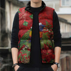 Aussie Rainbow lorikeet Sleeveless Puffer Jacket Aboriginal Inspired Christmas - Aussie Hoodie