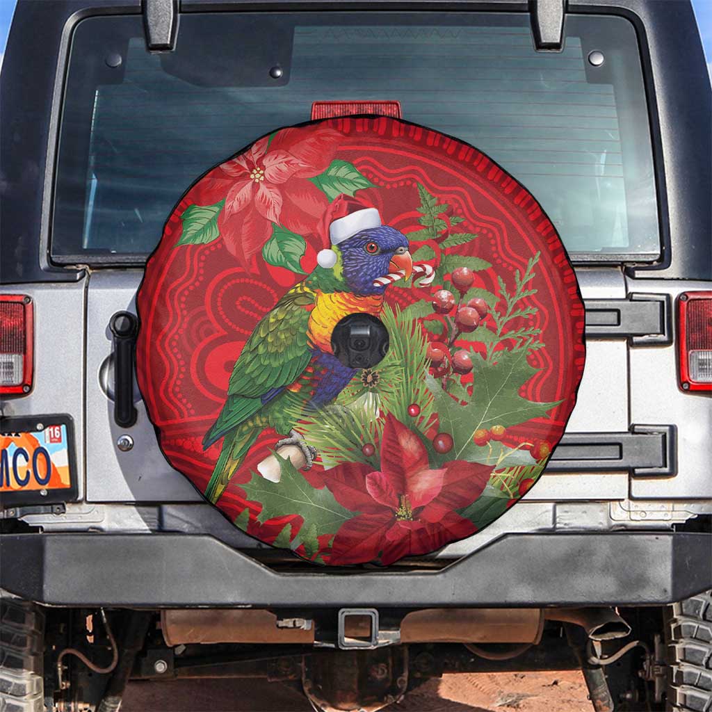 Aussie Rainbow lorikeet Spare Tire Cover Aboriginal Inspired Christmas - Aussie Hoodie