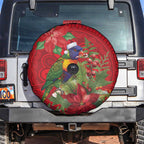 Aussie Rainbow lorikeet Spare Tire Cover Aboriginal Inspired Christmas - Aussie Hoodie