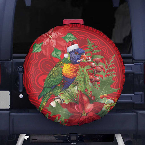 Aussie Rainbow lorikeet Spare Tire Cover Aboriginal Inspired Christmas - Aussie Hoodie