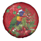 Aussie Rainbow lorikeet Spare Tire Cover Aboriginal Inspired Christmas - Aussie Hoodie