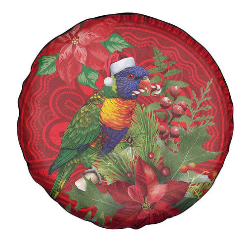 Aussie Rainbow lorikeet Spare Tire Cover Aboriginal Inspired Christmas - Aussie Hoodie