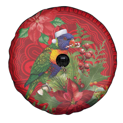 Aussie Rainbow lorikeet Spare Tire Cover Aboriginal Inspired Christmas - Aussie Hoodie