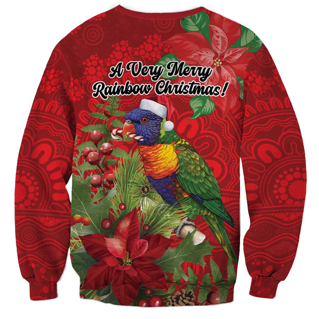 Aussie Rainbow lorikeet Sweatshirt Aboriginal Inspired Christmas - Aussie Hoodie