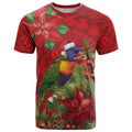 Aussie Rainbow lorikeet T Shirt Aboriginal Inspired Christmas - Aussie Hoodie