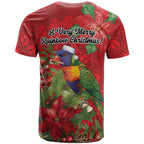 Aussie Rainbow lorikeet T Shirt Aboriginal Inspired Christmas - Aussie Hoodie
