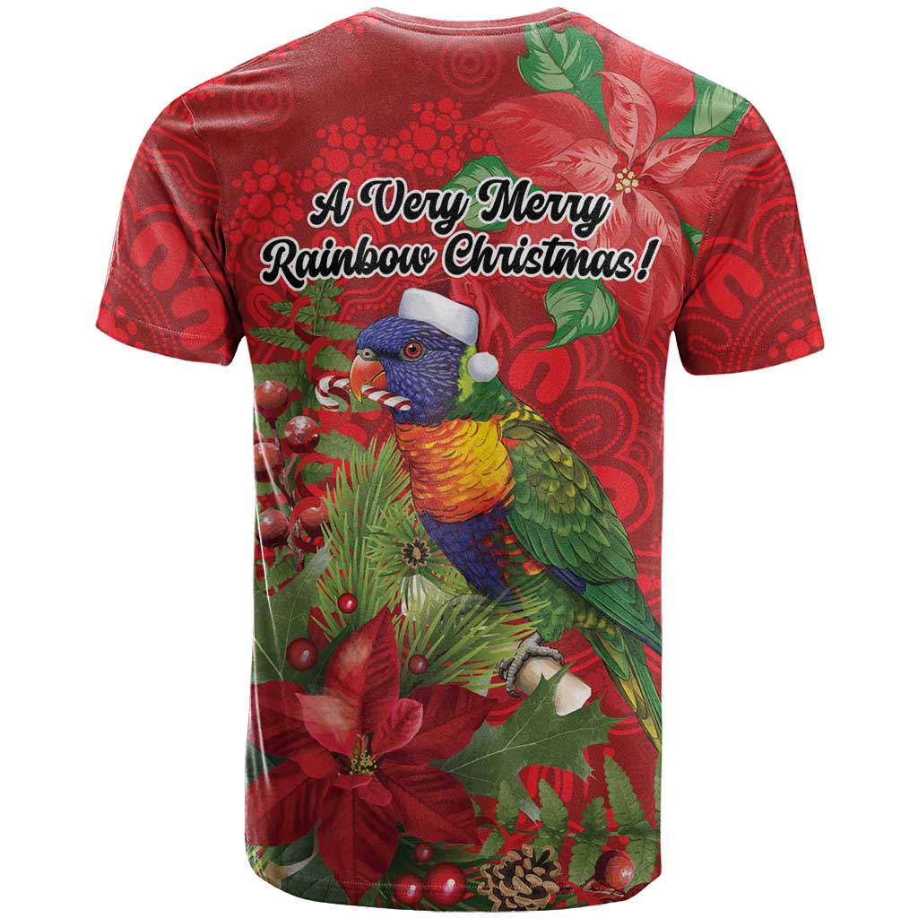 Aussie Rainbow lorikeet T Shirt Aboriginal Inspired Christmas - Aussie Hoodie