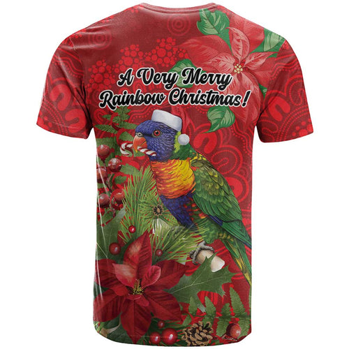 Aussie Rainbow lorikeet T Shirt Aboriginal Inspired Christmas - Aussie Hoodie