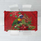 Aussie Rainbow lorikeet Tablecloth Aboriginal Inspired Christmas - Aussie Hoodie