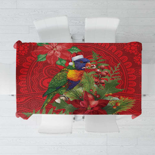 Aussie Rainbow lorikeet Tablecloth Aboriginal Inspired Christmas - Aussie Hoodie