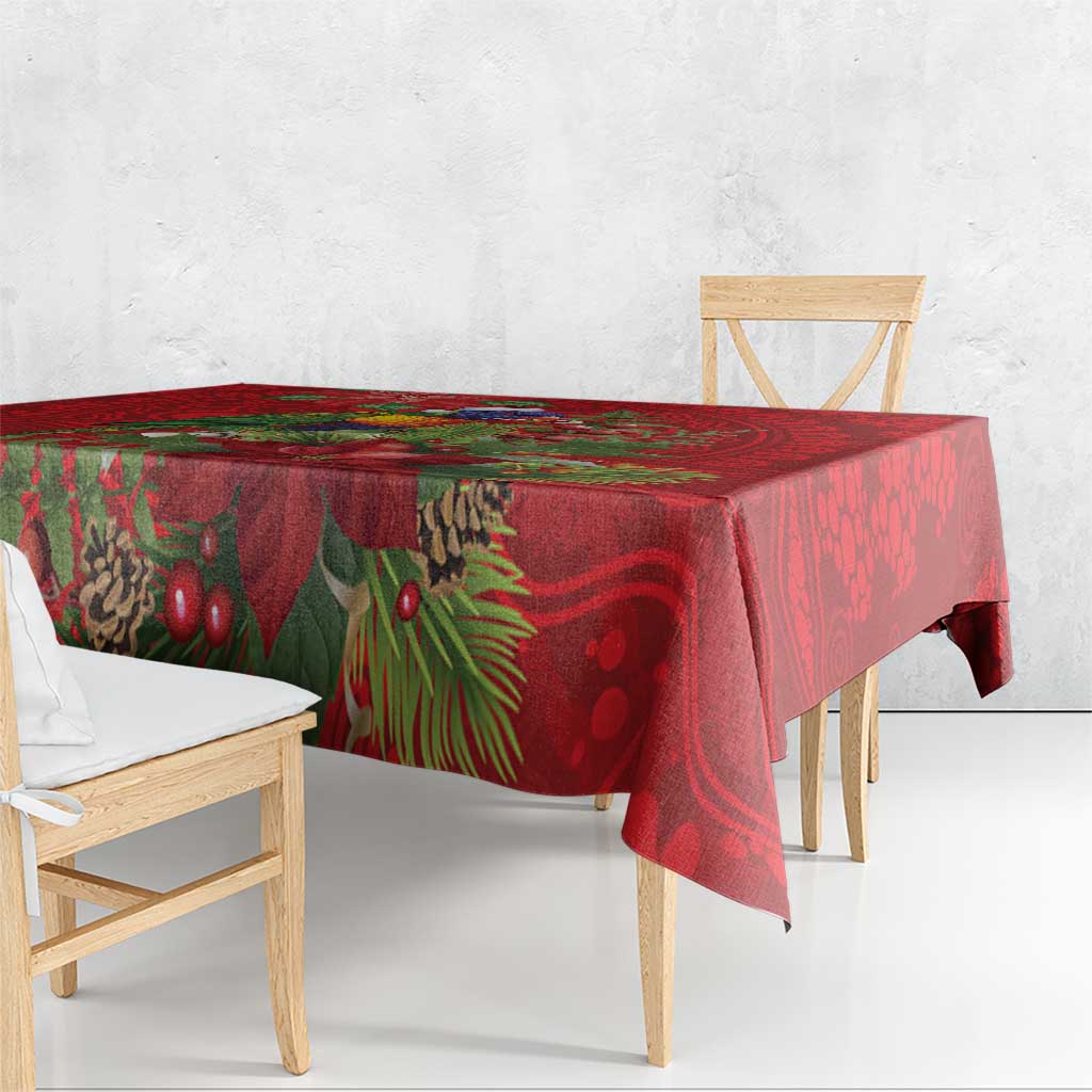 Aussie Rainbow lorikeet Tablecloth Aboriginal Inspired Christmas - Aussie Hoodie