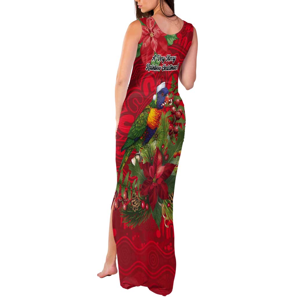 Aussie Rainbow lorikeet Tank Maxi Dress Aboriginal Inspired Christmas - Aussie Hoodie