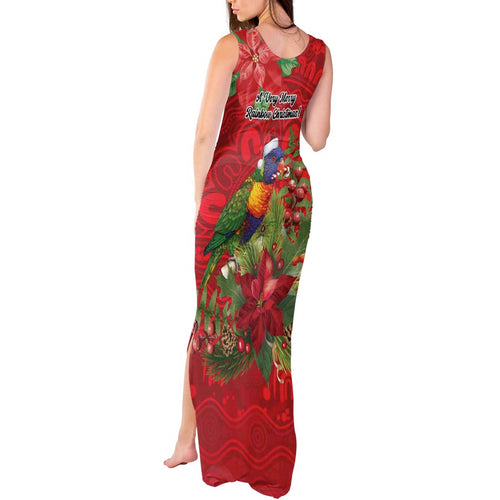 Aussie Rainbow lorikeet Tank Maxi Dress Aboriginal Inspired Christmas - Aussie Hoodie