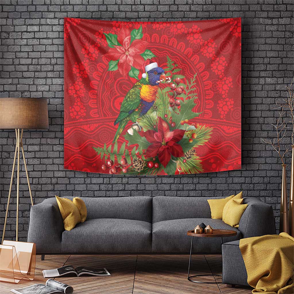 Aussie Rainbow lorikeet Tapestry Aboriginal Inspired Christmas - Aussie Hoodie