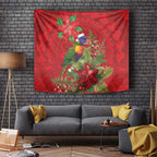 Aussie Rainbow lorikeet Tapestry Aboriginal Inspired Christmas - Aussie Hoodie