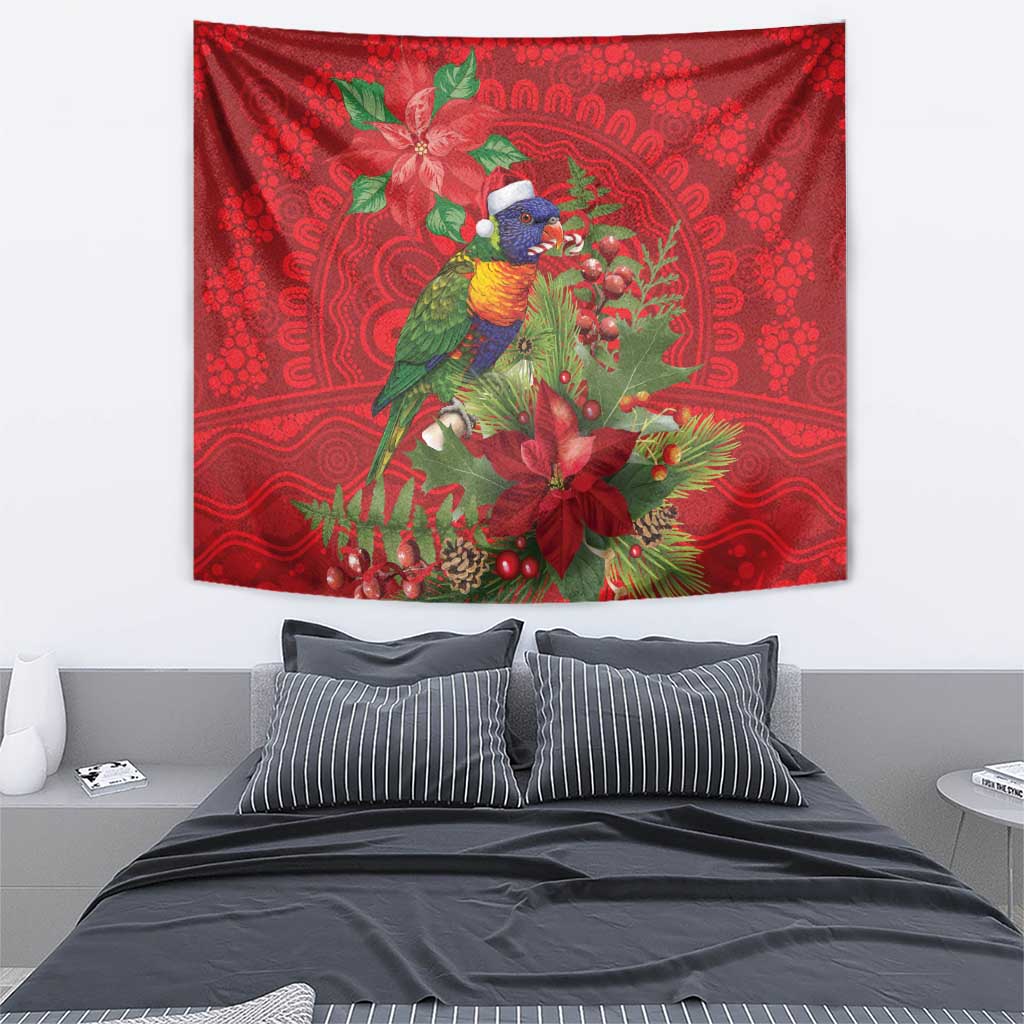 Aussie Rainbow lorikeet Tapestry Aboriginal Inspired Christmas - Aussie Hoodie