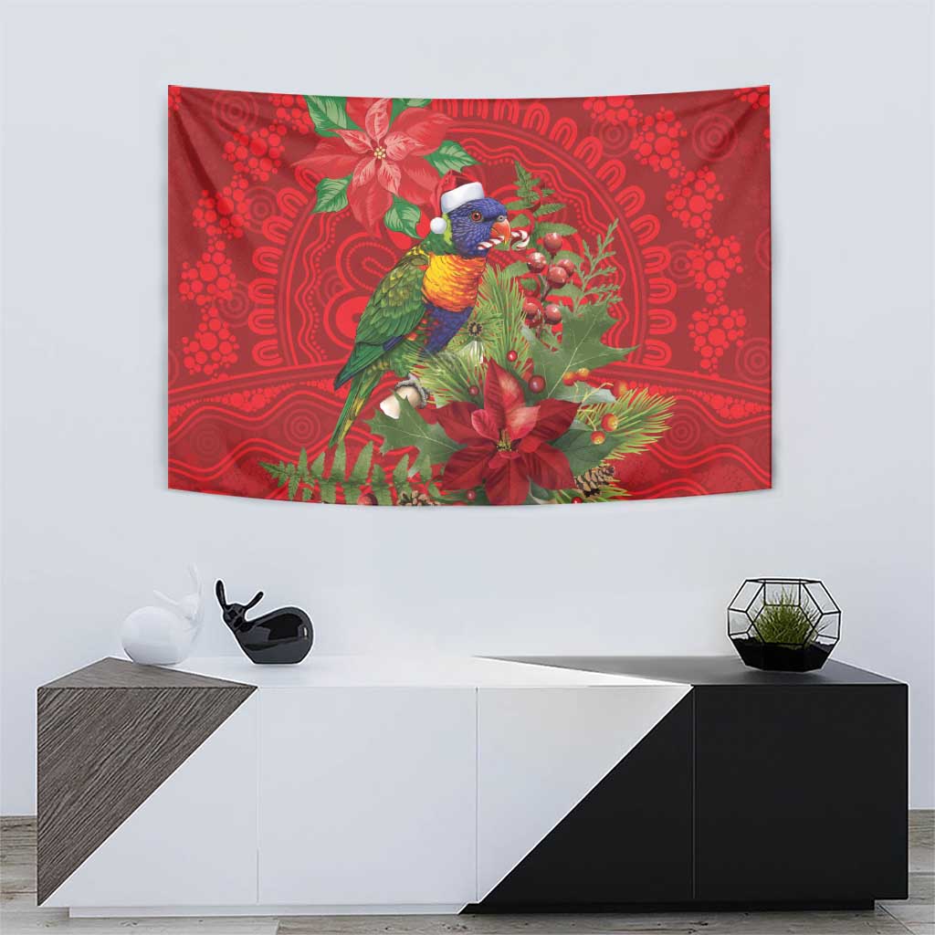 Aussie Rainbow lorikeet Tapestry Aboriginal Inspired Christmas - Aussie Hoodie