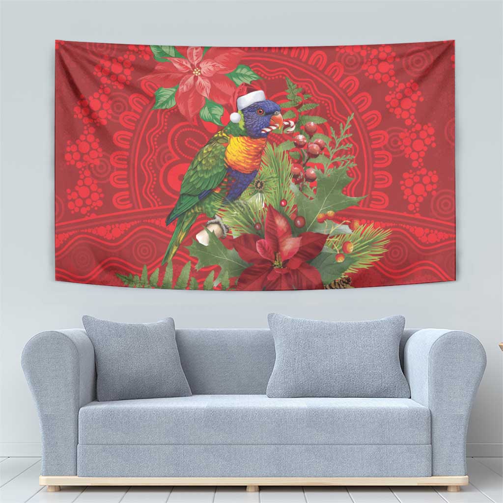 Aussie Rainbow lorikeet Tapestry Aboriginal Inspired Christmas - Aussie Hoodie