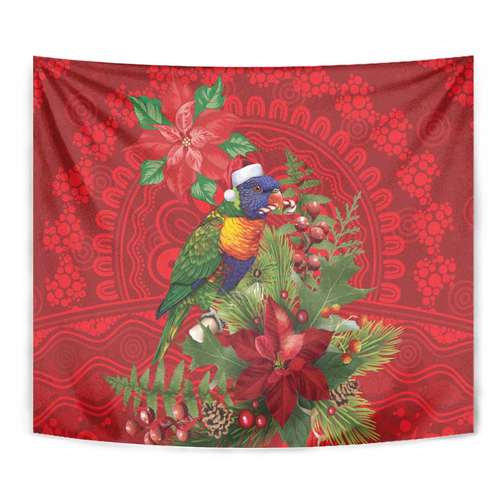 Aussie Rainbow lorikeet Tapestry Aboriginal Inspired Christmas - Aussie Hoodie