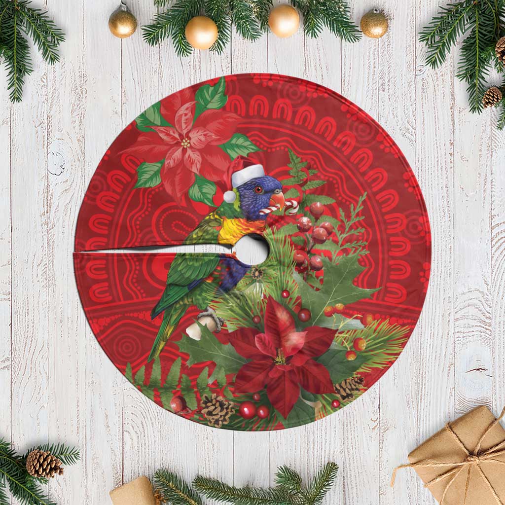 Aussie Rainbow lorikeet Tree Skirt Aboriginal Inspired Christmas - Aussie Hoodie