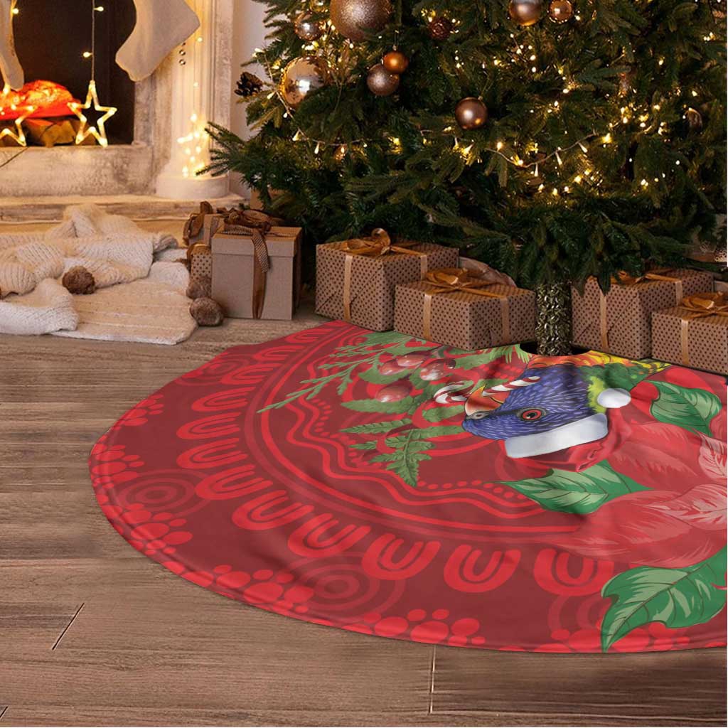 Aussie Rainbow lorikeet Tree Skirt Aboriginal Inspired Christmas - Aussie Hoodie