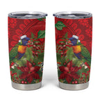 Aussie Rainbow lorikeet Tumbler Cup Aboriginal Inspired Christmas - Aussie Hoodie
