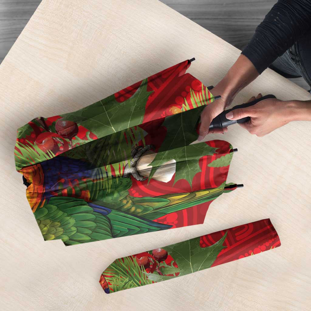 Aussie Rainbow lorikeet Umbrella Aboriginal Inspired Christmas - Aussie Hoodie