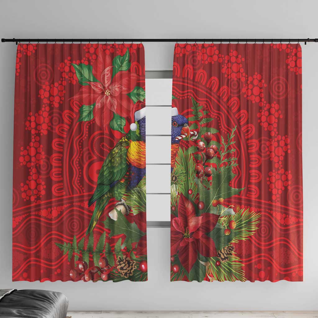 Aussie Rainbow lorikeet Window Curtain Aboriginal Inspired Christmas - Aussie Hoodie