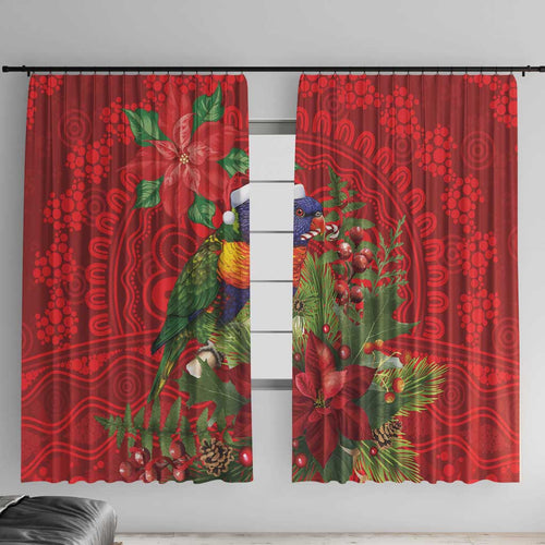 Aussie Rainbow lorikeet Window Curtain Aboriginal Inspired Christmas - Aussie Hoodie
