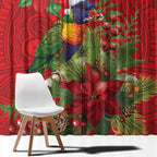 Aussie Rainbow lorikeet Window Curtain Aboriginal Inspired Christmas - Aussie Hoodie