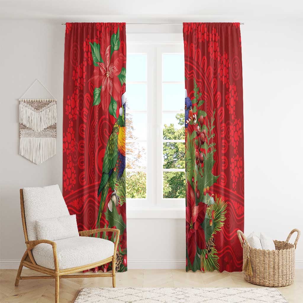 Aussie Rainbow lorikeet Window Curtain Aboriginal Inspired Christmas - Aussie Hoodie