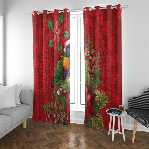 Aussie Rainbow lorikeet Window Curtain Aboriginal Inspired Christmas - Aussie Hoodie