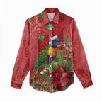 Aussie Rainbow lorikeet Women Casual Shirt Aboriginal Inspired Christmas - Aussie Hoodie