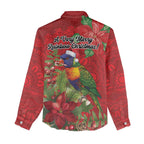 Aussie Rainbow lorikeet Women Casual Shirt Aboriginal Inspired Christmas - Aussie Hoodie