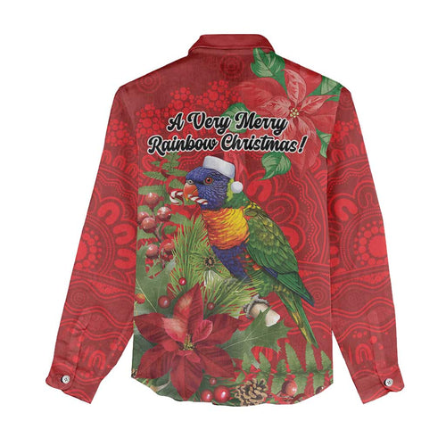 Aussie Rainbow lorikeet Women Casual Shirt Aboriginal Inspired Christmas - Aussie Hoodie