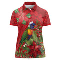 Aussie Rainbow lorikeet Women Polo Shirt Aboriginal Inspired Christmas - Aussie Hoodie