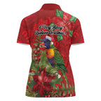 Aussie Rainbow lorikeet Women Polo Shirt Aboriginal Inspired Christmas - Aussie Hoodie