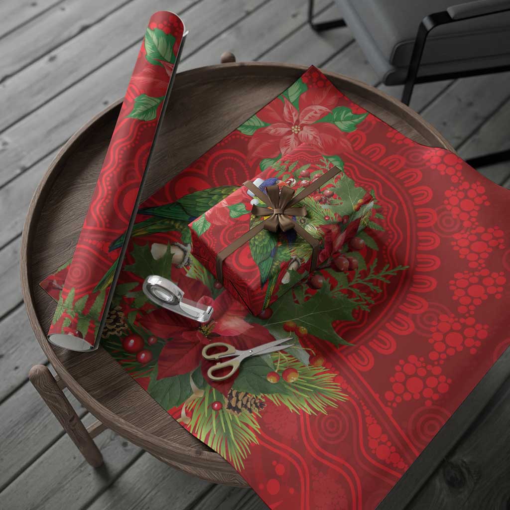 Aussie Rainbow lorikeet Wrapping Paper Aboriginal Inspired Christmas - Aussie Hoodie
