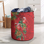 Aussie Red Cardinal Laundry Basket Aboriginal Inspired Christmas - Aussie Hoodie