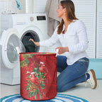 Aussie Red Cardinal Laundry Basket Aboriginal Inspired Christmas - Aussie Hoodie