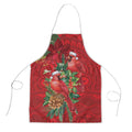 Aussie Red Cardinal Apron Aboriginal Inspired Christmas - Aussie Hoodie