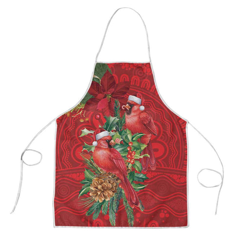 Aussie Red Cardinal Apron Aboriginal Inspired Christmas - Aussie Hoodie