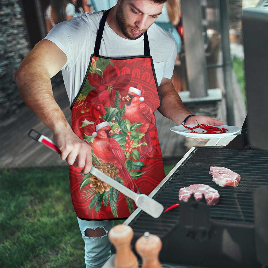 Aussie Red Cardinal Apron Aboriginal Inspired Christmas - Aussie Hoodie
