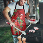 Aussie Red Cardinal Apron Aboriginal Inspired Christmas - Aussie Hoodie