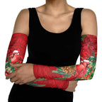 Aussie Red Cardinal Arm Sleeves Aboriginal Inspired Christmas - Aussie Hoodie