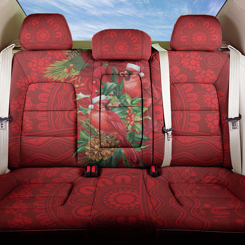 Aussie Red Cardinal Back Car Seat Cover Aboriginal Inspired Christmas - Aussie Hoodie