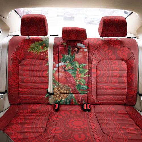 Aussie Red Cardinal Back Car Seat Cover Aboriginal Inspired Christmas - Aussie Hoodie