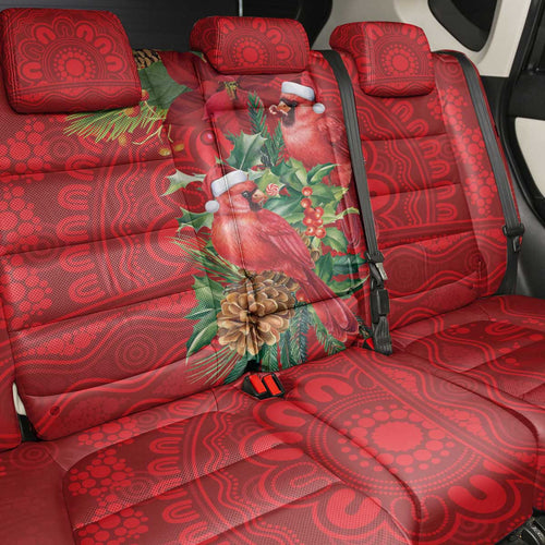 Aussie Red Cardinal Back Car Seat Cover Aboriginal Inspired Christmas - Aussie Hoodie