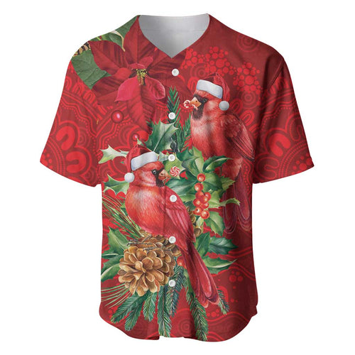 Aussie Red Cardinal Baseball Jersey Aboriginal Inspired Christmas - Aussie Hoodie