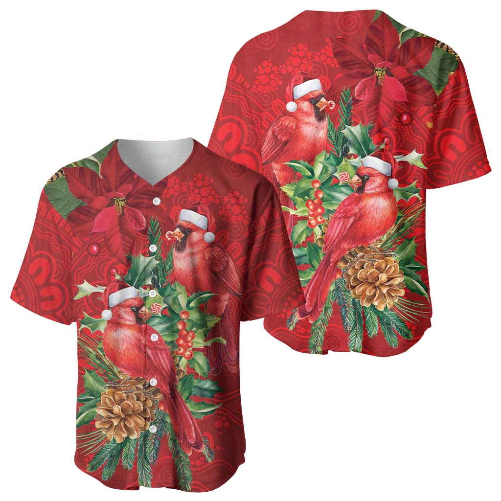 Aussie Red Cardinal Baseball Jersey Aboriginal Inspired Christmas - Aussie Hoodie